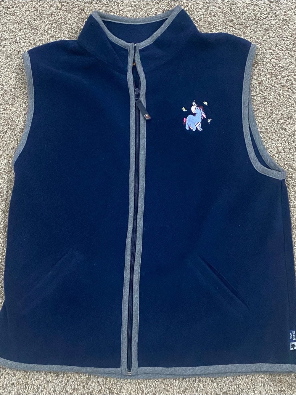 Vintage Disney Jerry Leigh Winnie The Pooh Eeyore Fleece Vest Women's Size 14/16